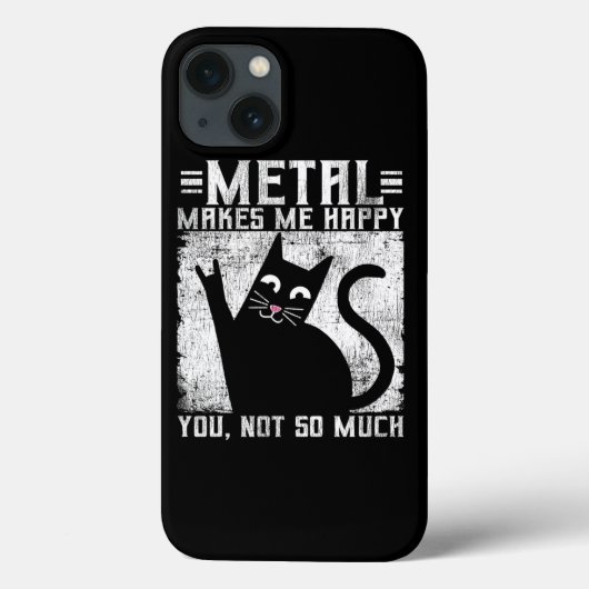 Funny Metal maakt me gelukkig Case-Mate iPhone Case (Achterkant)