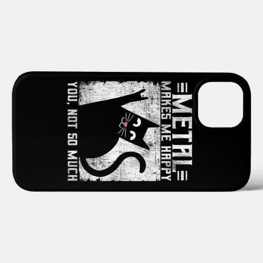 Funny Metal maakt me gelukkig Case-Mate iPhone Case (Achterkant (horizontaal))
