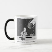 Funny Meteor Hitting Earth Disaster Magische Mok (Links)