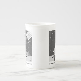 Funny Meteor Hitting Earth Disaster Porselein Kop