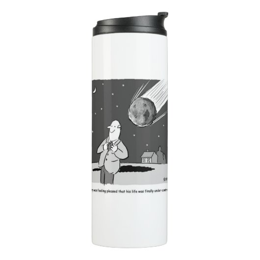 Funny Meteor Hitting Earth Disaster Thermosbeker (Gedraaid links)