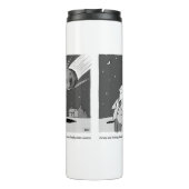 Funny Meteor Hitting Earth Disaster Thermosbeker (Achterkant)