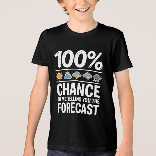 Funny Meteorology Gift Weather Enthusiasts Tri-Blend Shirt (Voorkant)