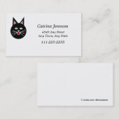 Funny Mewering Cat Visitekaartje (Voorkant / Achterkant)