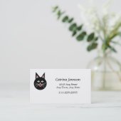 Funny Mewering Cat Visitekaartje (Staand voorkant)