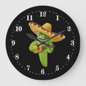 Funny Mexican cactus decor Grote Klok (Voorkant)
