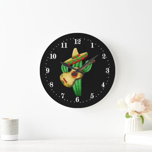 Funny Mexican cactus decor Grote Klok (Huis)