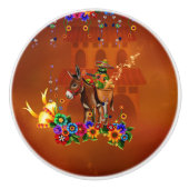 Funny mexican cactus keramische knop (Voorkant)