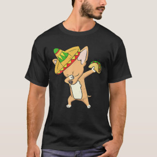 Funny Mexican Chihuahua Dog Taco Dabbing Cinco de T-shirt