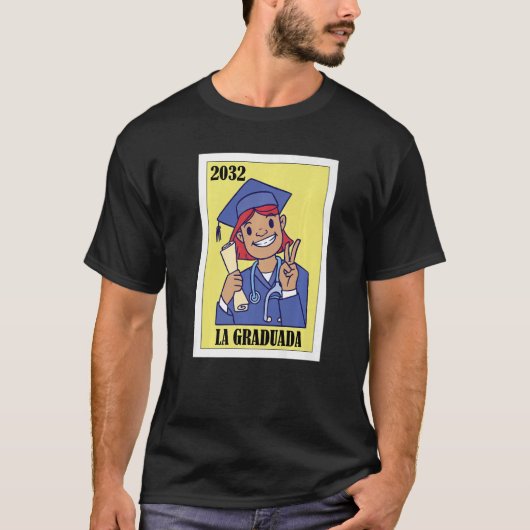 Funny Mexican Design for Afstuderen - La Graduada T-shirt (Voorkant)