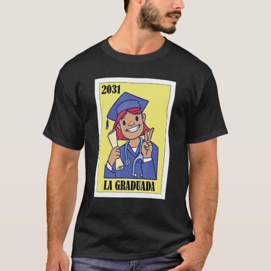 Funny Mexican Design for Graduation - La Graduada T-shirt (Voorkant)