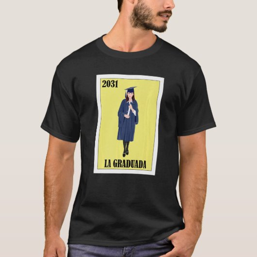 Funny Mexican Design for Graduation - La Graduada  T-shirt (Voorkant)