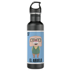 Funny Mexican Design for Grandpa - El Super Abuelo Waterfles