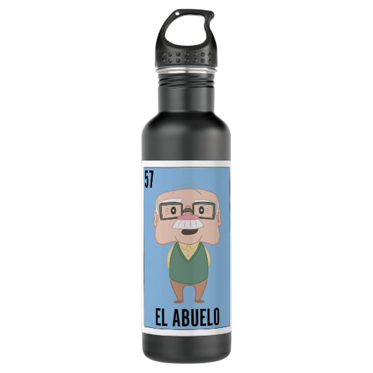 Funny Mexican Design for Grandpa - El Super Abuelo Waterfles (Voorkant)