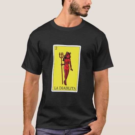 Funny Mexican Design - La Diablita T-shirt (Voorkant)