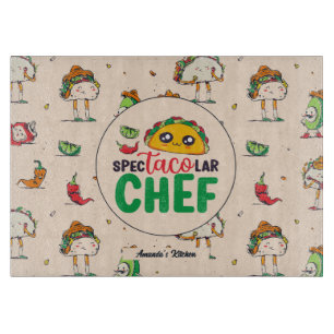 Funny Mexican Food Chef Cinco De Mayo Pattern Snijplank