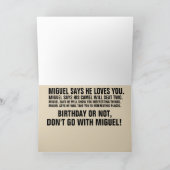 FUNNY MEXICAN GUY GIANT BIRTHDAY WENSKAART KAART (Binnen)