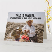 FUNNY MEXICAN GUY GIANT BIRTHDAY WENSKAART KAART (Gele Bloem)