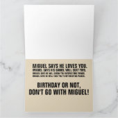 FUNNY MEXICAN GUY GIANT BIRTHDAY WENSKAART KAART (Binnen)