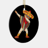 Funny Mexican Poncho Mannen Women Cool Dabbing Keramisch Ornament (Rechts)