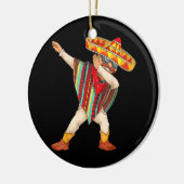 Funny Mexican Poncho Mannen Women Cool Dabbing Keramisch Ornament (Links)
