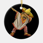 Funny Mexican Poncho Mannen Women Cool Dabbing Keramisch Ornament (Voorkant)