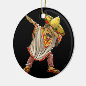 Funny Mexican Poncho Mannen Women Cool Dabbing Keramisch Ornament (Links)