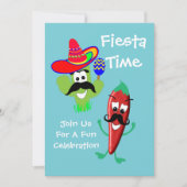 Funny Mexican Style Fiesta Party Kaart (Voorkant)