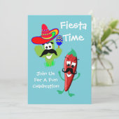 Funny Mexican Style Fiesta Party Kaart (Staand voorkant)