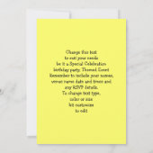 Funny Mexican Style Fiesta Party Kaart (Achterkant)