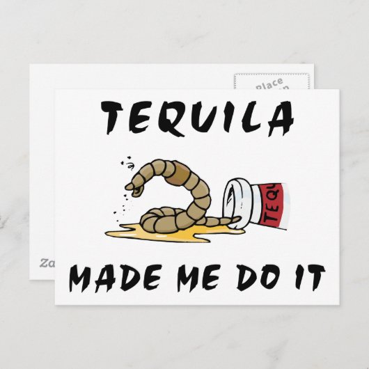 Funny Mexican Tequila Briefkaart (Voorkant / Achterkant)