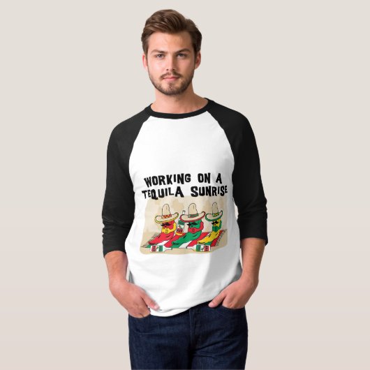 Funny Mexican Tequila Sunrise T-shirt (Voorkant volledig)