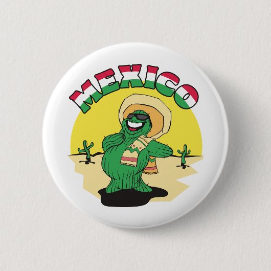Funny Mexico Ronde Button 5,7 Cm (Voorkant)