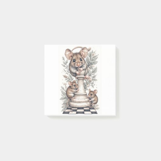 Funny Mice Playing Post-It Notes (Voorkant)