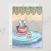 Funny Mice Teacup Gepersonaliseerde Verjaardag Kaa Feestdagenkaart (Achterkant)