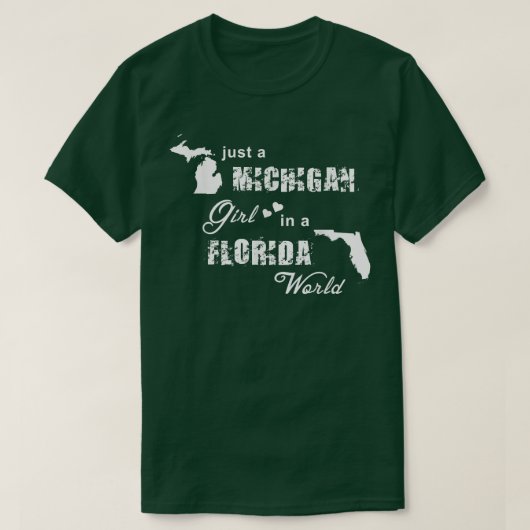 Funny Michigan is gewoon een Michigan meisje in Fl T-shirt (Design voorkant)