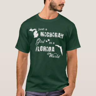 Funny Michigan is gewoon een Michigan meisje in Fl T-shirt