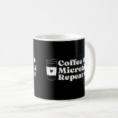 Funny Microbiologist Coffee Microbiology Herhalen Koffiemok (Voorkant rechts)