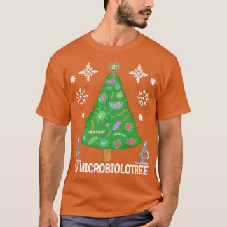 Funny Microbiologist kerstboommicrobiologie Q T-shirt