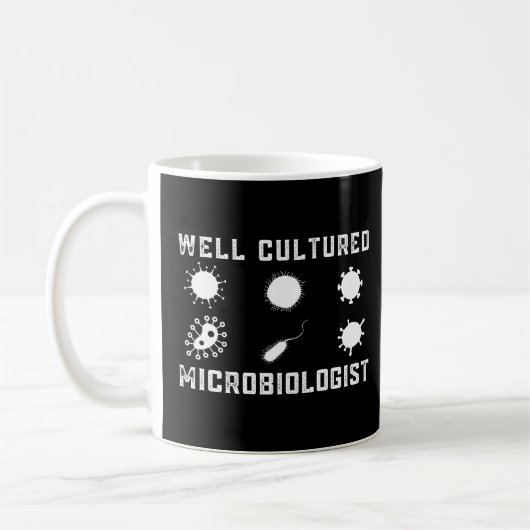 Funny Microbiology Goed gekweekte microbioloog Koffiemok (Links)