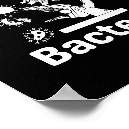 Funny Microbioloog ik speel met Bacteria Poster (Hoek)