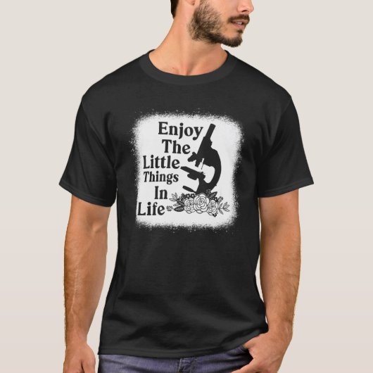 Funny Microscope Bleken Mannen Women Biology Nerd  T-shirt (Voorkant)