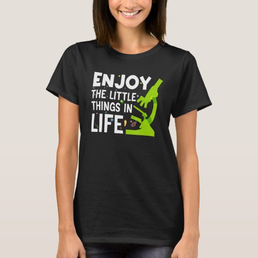 FUNNY MICROSCOPE, MICROBIOLOGISTEN BIOLOGIE NERD S T-SHIRT (Voorkant)