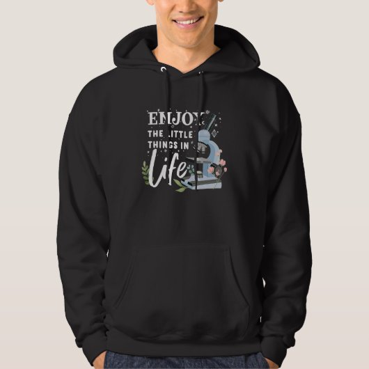 funny microscope microbiologists biology nerd scie hoodie (Voorkant)