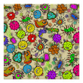 Funny Microscopic Laboratories Organismen Perfect Poster (Voorkant)