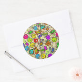 Funny Microscopic Laboratories Organismen Ronde Sticker (Envelop)