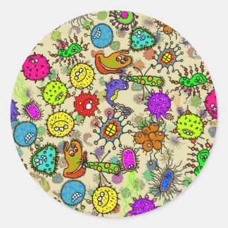 Funny Microscopic Laboratories Organismen Ronde Sticker