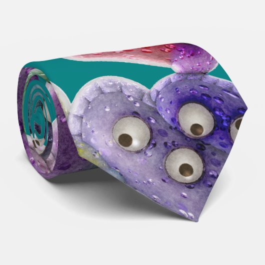 Funny Microscopic Unicellular Organism - Abstract Stropdas (Opgerold)