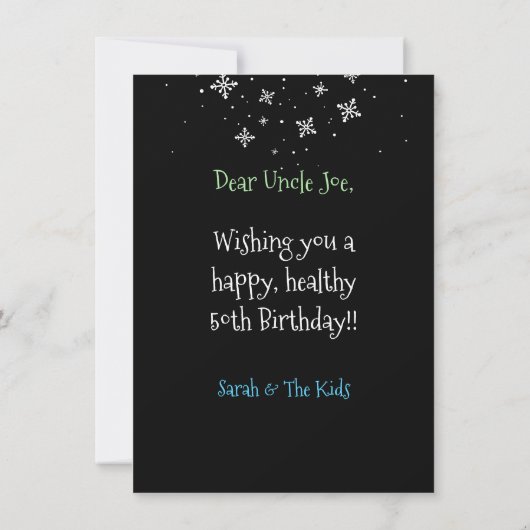Funny Middle Age Math Problem Birthday Card (Achterkant)