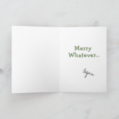 Funny Middle Finger Santa Hat Folded Kerstmis Feestdagen Kaart (Binnen)